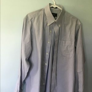 Eddie Bauer blue/white stripe Oxford button shirt